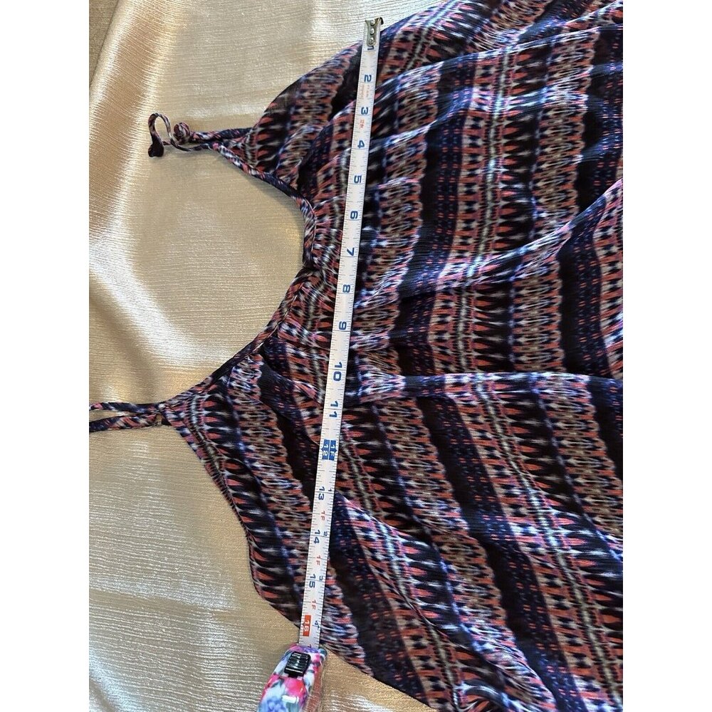 Express Women’s Purple Pink Pattern Slip Flowy Dress‎ Sz Small - Chic Casual - Picture 9 of 9